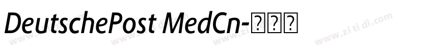 DeutschePost MedCn字体转换 DeutschePost MedCn字体转换